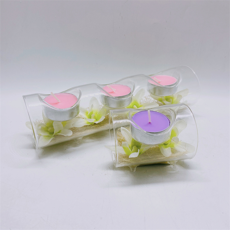 Square Glass Candle Holders