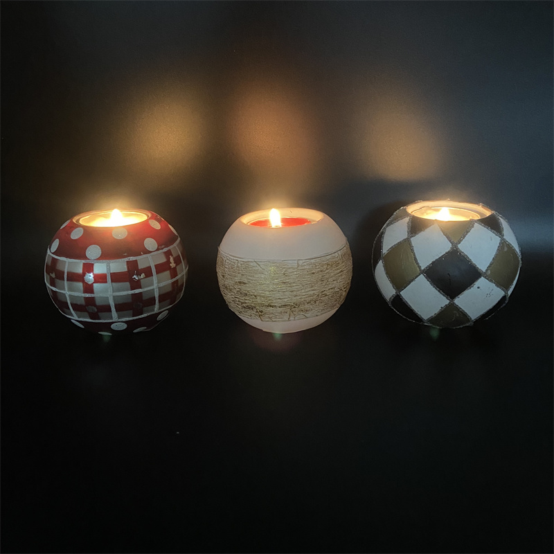 Awọ Gilasi Candle Holders