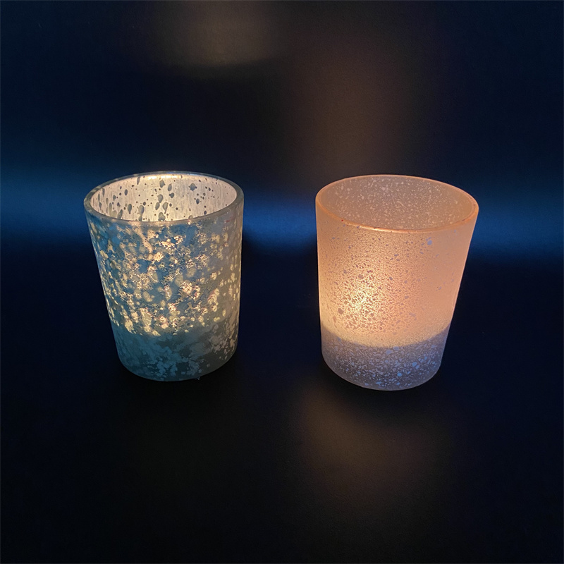 Frosted Glass Candle Holder