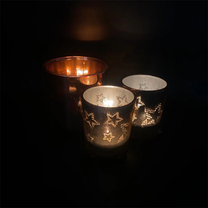 Glass Candle Holder Set