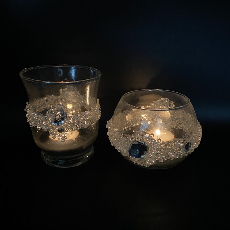 Glass Candle Holder Set