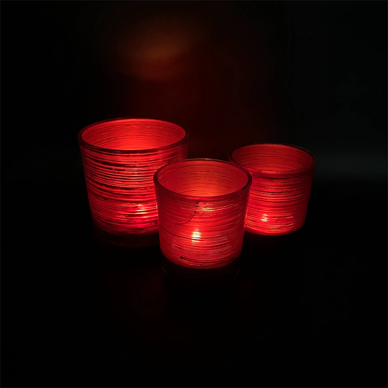 Coloured Glass Candle Holders