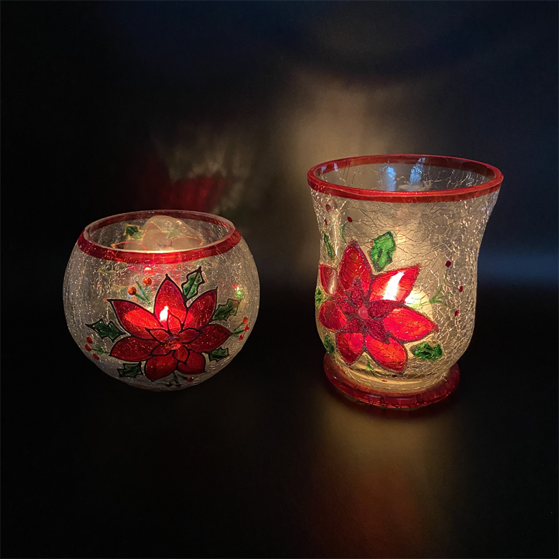 Antique Glass Candle Holders