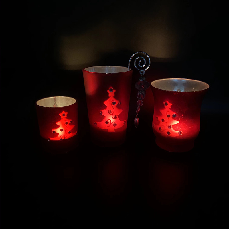 Coloured Glass Candle Holders