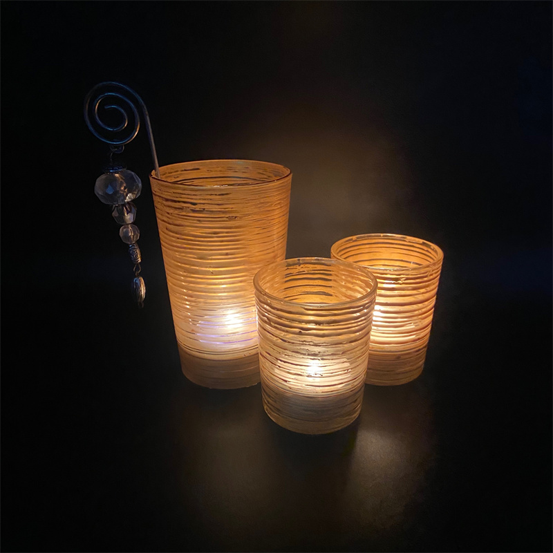 Glass Candle Holder Set