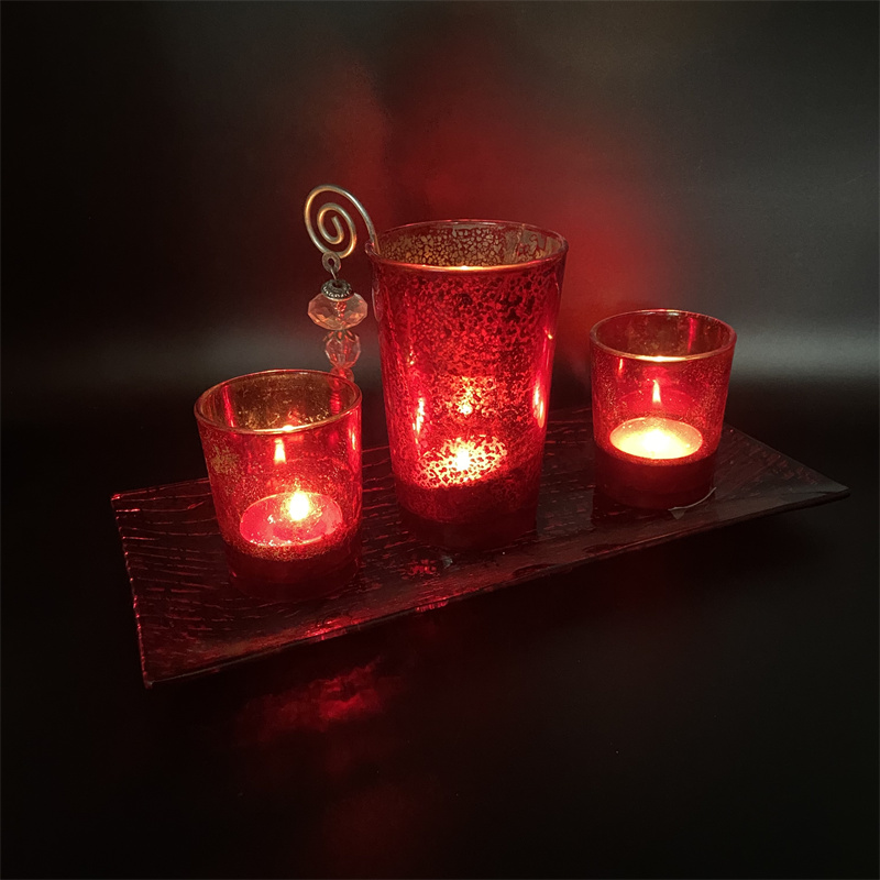 Glass Candle Holder Set