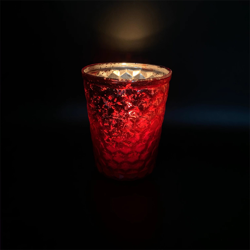 Coloured Glass Candle Holders
