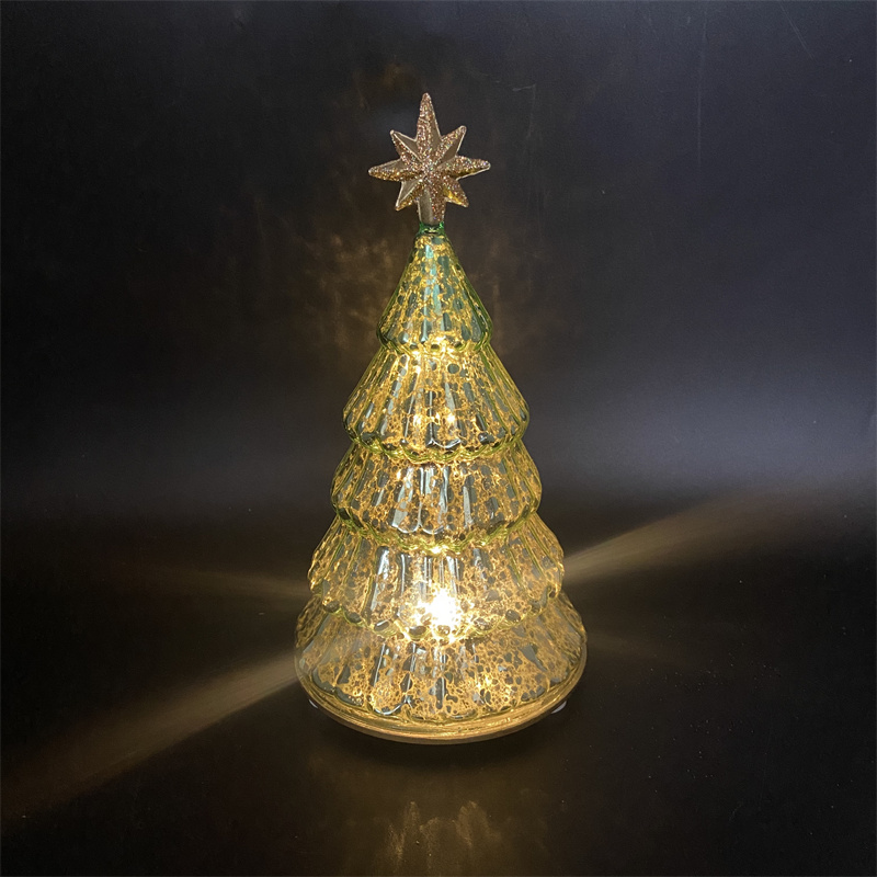 small glass christmas trees