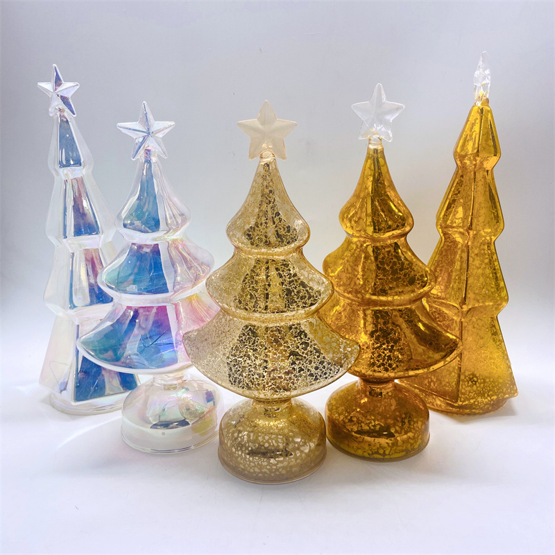 sklenený vianočný stromček murano