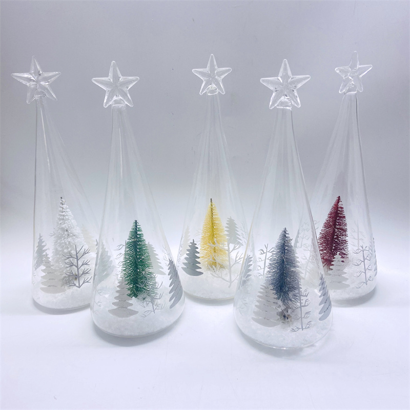 glass christmas tree