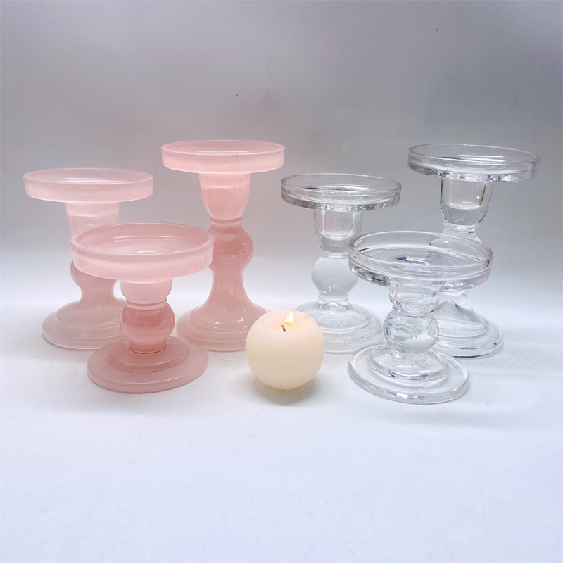 Glass Candle Holder Set