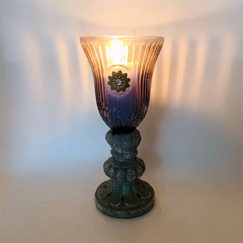 Vintage Glass Candle Holders