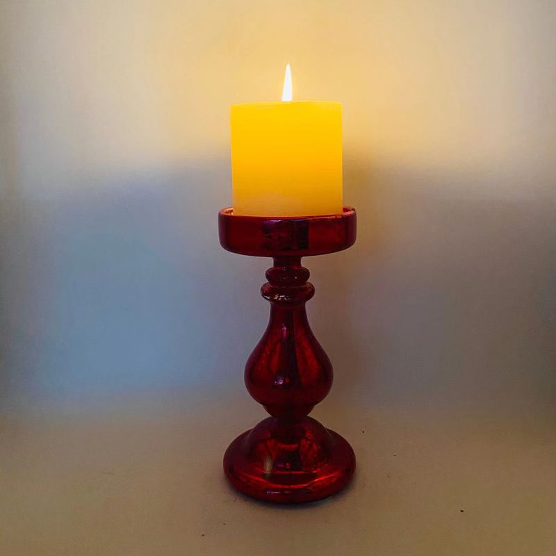 Coloured Glass Candle Holders