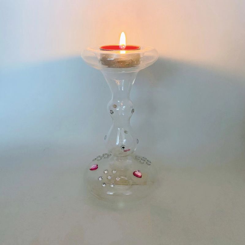 Glass Candle Holder Set